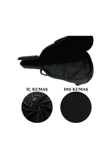 Siyah Profesyonel Gigbag Akustik Gitar Kılıfı-çantası-su Geçirmez
