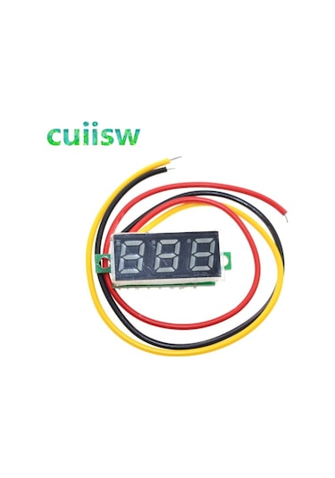 Yeşil-0.28 İnç Dc 0-100 V 3-wire Mini Ölçer Gerilim Ölçer Voltmetre Led Ekran Dijital Panel Voltmetre Metre Dedektörü Monitör Araçları