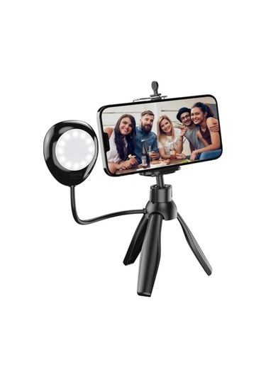 Cbtx Xwj-s1 Masaüstü Cep Telefonu Tutucu Led Işıklar İle Tripod