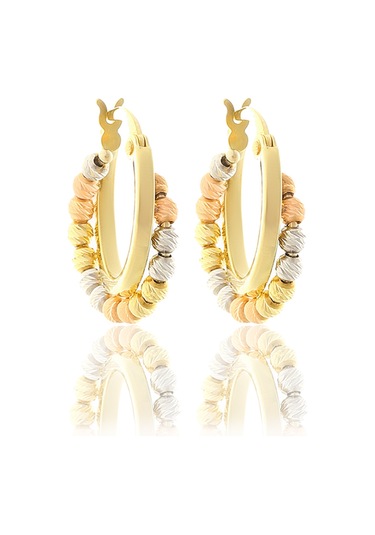 Moom Mücevherat Kadın 14 Ayar Altın 3 Renk Dorica Toplu Düz Halka