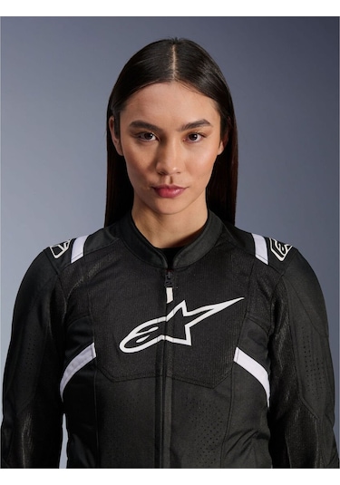 Alpinestars Stella T-sps Air V2 Korumalı Kadın Motosiklet Montu Siyah Beyaz