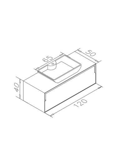 Orka Craft 120 Alt Modül + Lavabo Meşe Antrasit Diğer