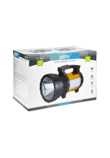 Panther Pt 8817 Usb Şarjlı Spot Fener Siyah