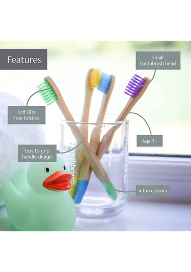 Yeni Organik Çocuk Bambu Diş Fırçası On Renk Yumuşak Elyaf Kıllar Biyobozunur Sap Çevre Dostu Çocuk Diş Fırçaları 5