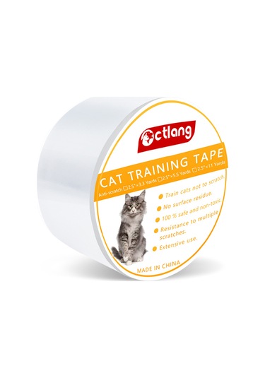 Geeroyoo Kediler İçin Mobilya Koruma Bandı - Çizik Önleyici Çift Taraflı Yapışkan Film, 4 İnç Genişlik, L Boy