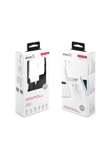 ​Zore Xmac Serisi Micro Uçlu 3.4A Şarj Seti-Beyaz