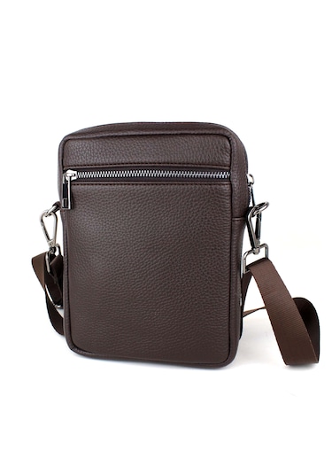 Erkek Kahverengi Askılı Postacı Çanta Omuz Çantası Kahverengi