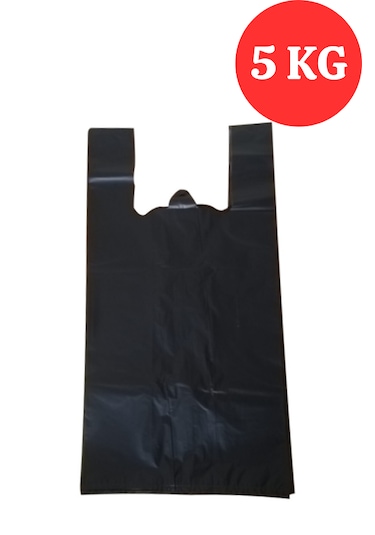Ekstra Kalın Siyah Poşet 40x75 Cm Dayanıklı Dökme Poşet 5 Kg