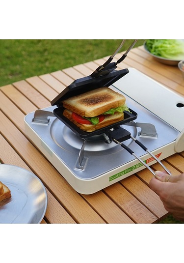 Açık Katlanır Kolu Muffin Sandviç Fırın Tepsisi Çok Y28609 Siyah