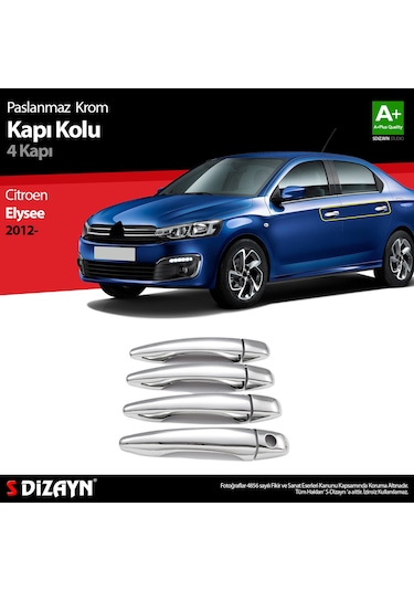 Citroen C-Elysee Krom Kapı Kolu 4 Kapı 2012 Üzeri P. Çelik