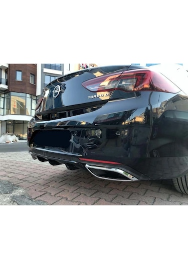 Opel Insignia B Gsi Difüzör Arka Tampon Eki Egzoz Görünümlü Parlak Siyah 2017+ Difizör İnsignia