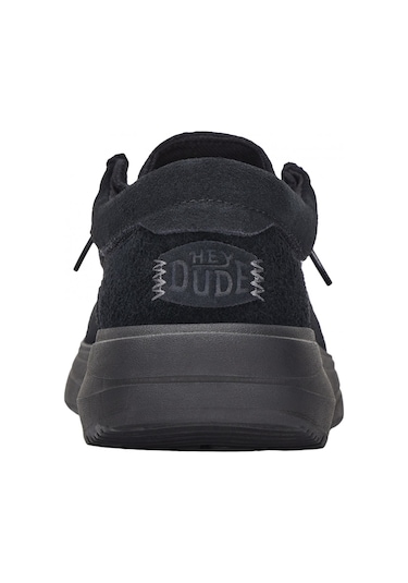 Oxford Klasik Erkek Hd.41975-001 Hey Dude Wally Comf Suede Black Null Siyah