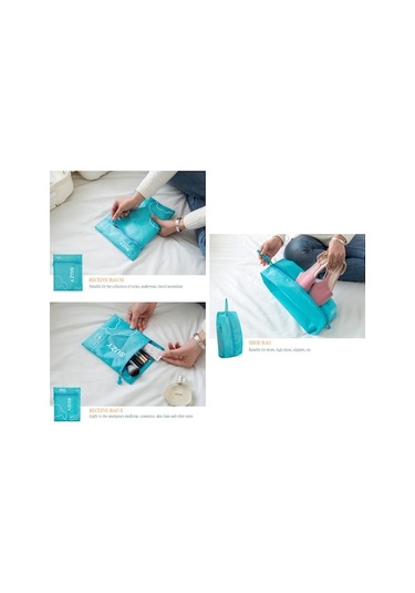 Novahub Seyahat Çantası Organizatörü: 7 Parça Havalı Mesh Ve Su Geçirmez Çanta Seti Kırmızı Kırmızı