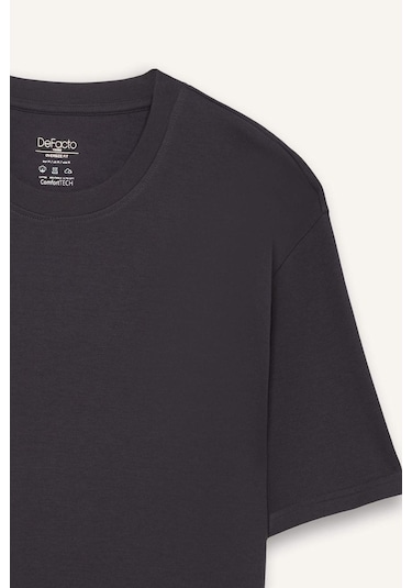 DeFacto Oversize Geniş Kalıp Ütü Gerektirmeyen Bisiklet Yaka Kısa Kollu Basic Düz Ağır Kumaş Tişört X3926AZ25SPAR104 DeFacto Oversize Geniş Kalıp Ütü Gerektirmeyen Bisiklet Yaka Kısa Kollu Basic Düz Ağır Kumaş Tişört X3926AZ25SPAR104