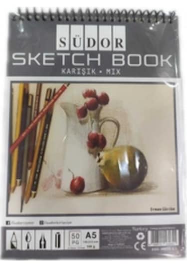 Südor Eskiz Defteri Kraft Mix A5 Telli 100 Gr 50 Yp Mn23-5