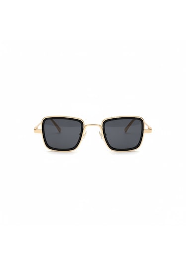 Premium Gold Kare Güneş Gözlüğü Uv400 Korumalı Altın