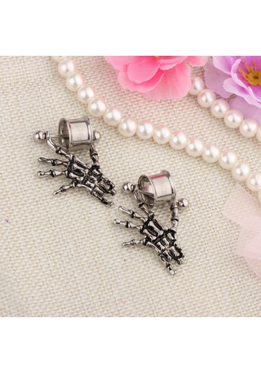 Homyl 2 Adet Paslanmaz Çelik İskelet El Kulak Tıkaçları 12mm Gümüş