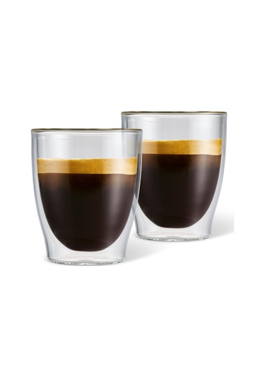 Tchibo Çift Cidarlı Cafe Crema Bardağı, 2'li Saydam