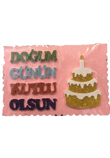 Strafor Doğum Günün Kutlu Olsun Yazısı pembe