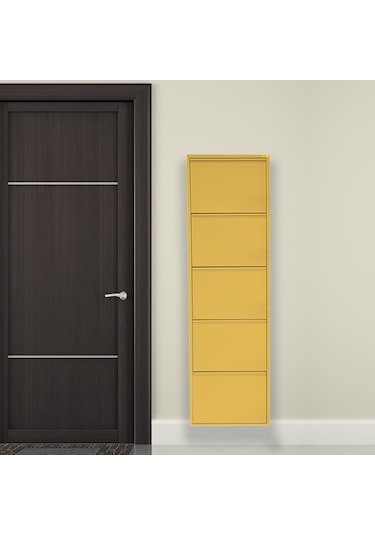 5'li Metal Ayakkabılık - Sarı