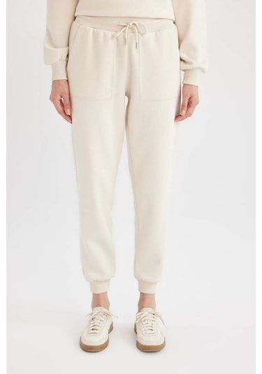DeFacto Regular Fit Jogger Eşofman Altı Basic Düz Beli Lastikli Bağcıklı Cepli V2699AZ24WNBG759