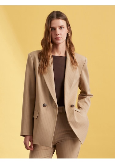 Dilvin 60786 Blazer Ceket-camel Camel