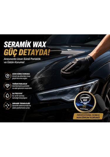 Cartron Seramik Wax+uygulama Süngeri+mikrfiber Bez