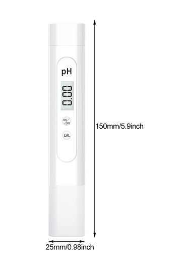 Springsun Ph Değeri Asitlik Ve Alkalinite Test Cihazı Taşınabilir Ph Test Kalemi Beyaz