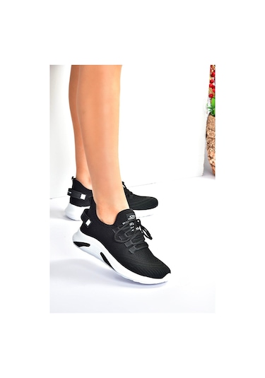 Fox Shoes Siyah/beyaz Triko Kumaş Kadın Spor Ayakkabı M702006204 Siyah/beyaz-kumaş Çok Renkli