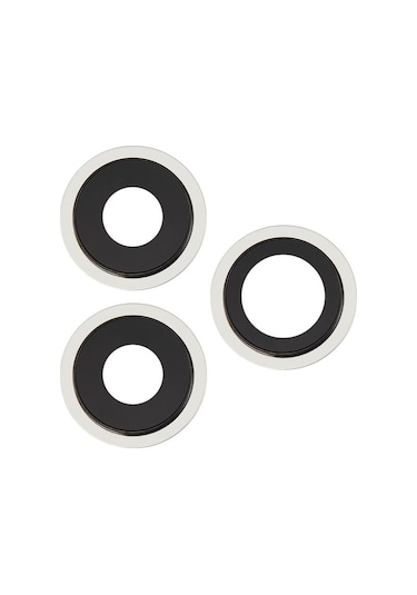 Apple Uyumlu iPhone 11 Pro Arka Kamera Lensi Cam Beyaz Arka Kapak Lens