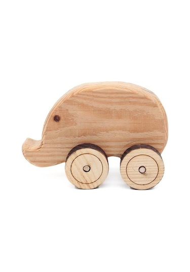 Ahşap Oyuncak Tekerlekli Araba Hayvan Model-5