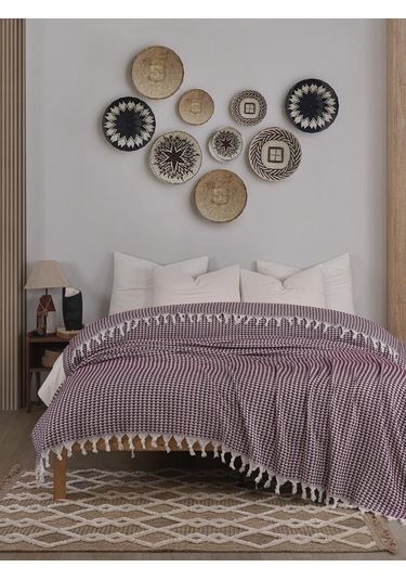 Battaniye Pamuk Piramid 180x200 Cm Lavanta