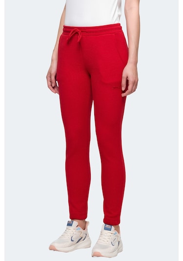 Slazenger Poll 2 Li Set Kadın Eşofman Altı Bej - Kırmızı