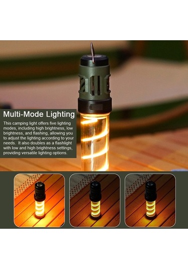 Artfulabode Yürüyüşü Taşınabilir Siyah Sivrisinek Şarj Ortam Modunu Led Kovucu Kamp Kamp Işığı Işığı İçin Fonksiyonlu Feneri El Edilebilir Destekler Dağ Çok Çadır Balıkçılık Aydınlatma 5 Kp Siyah