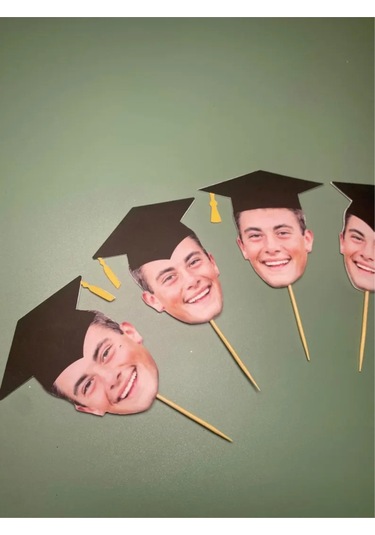 Mezüniyet Süsü Cupcake Kürdan 10 Adet 0