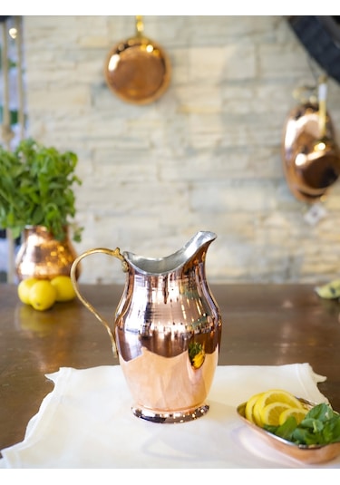 Bakır Sürahi Antalya Model Bakır Renk 3lt