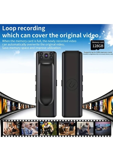 Dashanshop 1 Adet Gece Görüş Ve Hareket Algılamalı Dv Kamera - Usb Şarjlı Akıllı Telefon Uyumlu 1080p Güvenlik Kamerası