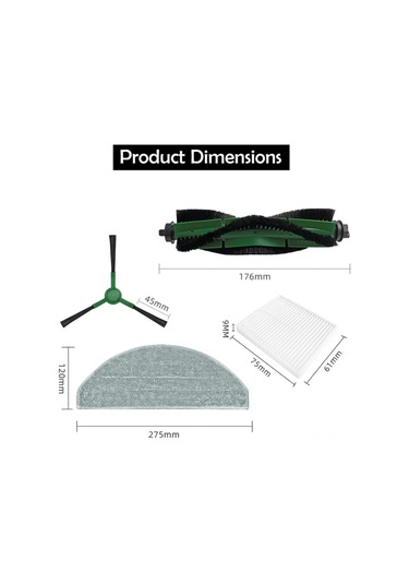 Dofolink İrobot Roomba Y0110-y0112-y0140-q0120 Modelleri İçin Temizlik Aksesuar Seti: 1 Keçe Fırça Ve 1 Tornavida İle Performansı Artırın