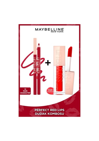 Maybelline New York Perfect Red Lips Dudak Kombosu 10 Main Character + Lifter Gloss 023 Sweetheart