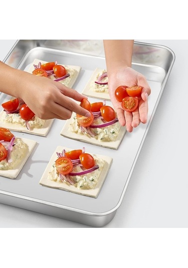 Ulzyvf X X Toksik Tepsisi Sayfası, Passız, Paslanmaz Olmayan, Kurabiye Fırın Çelik Çelik Büyük 17.6 13 1 '' '' '' Yn Çelik