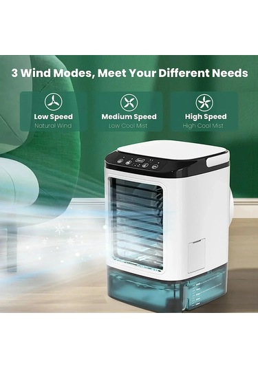 White Taşınabilir Klima 3-speed Küçük Ac Ünitesi Mini Hava