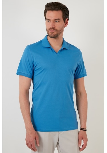 Buratti Regular Fit Pamuklu Erkek Polo Yaka T Shirt 5902141 Koyu Mavi