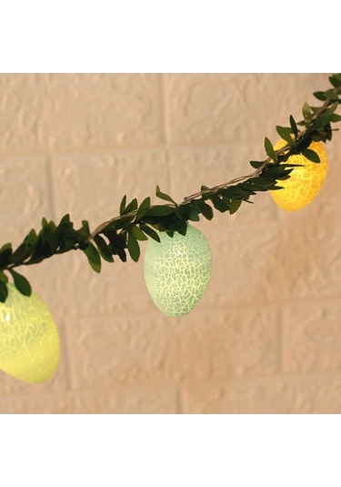 Novahub 10 Led Paskalya Yumurtası Şekilli Renkli Işık Zinciri - Parti, Düğün, Dekorasyon İçin 112 Karakter Çok Renkli, Parti Renkli Çok Renkli