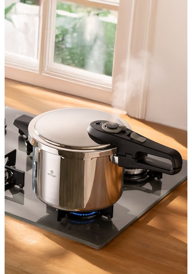 Emsan Fast Cooker Çift Emniyetli Düdüklü Tencere 6 Lt Siyah