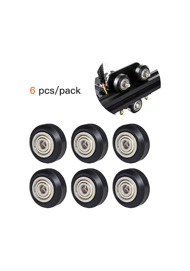 Ximistore9 3d Yazıcı Pom Tekerlekleri - Dayanıklı 6 Adet - 24mm Çaplı 625zz Rulmanlı Aksesuar