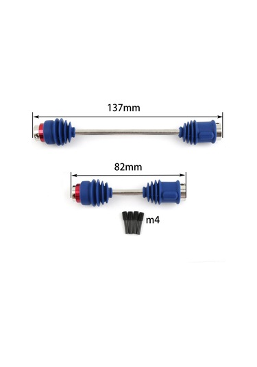 Suofeng Traxxas E-maxx 1/10 Rc Araba İçin Mavi Çelik Orta Mekanizma Vites Shaftı, 2 Adet, Toz Koruyuculu, 5151r Uyumlu, Upgrade Parçası
