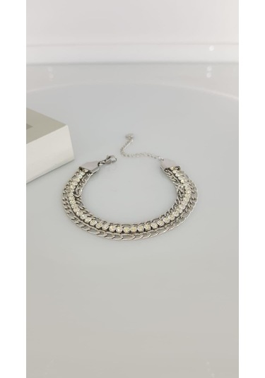 Gümüş Rengi Çelik Bileklik Sns003-1 Gold