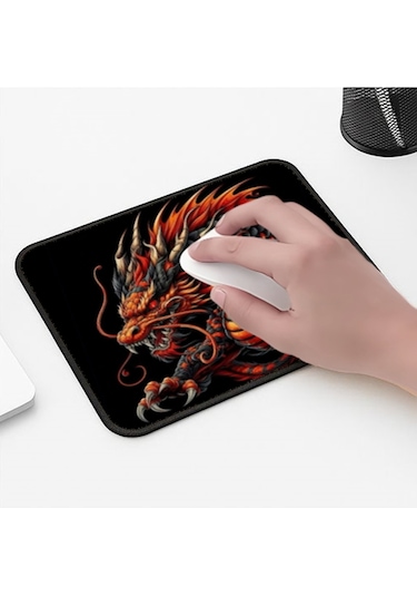 Dragon Ejderha Tasarımlı 33x28 Cm Mousepad Kaymaz Taban Rahat Konforlu Mouse Pad