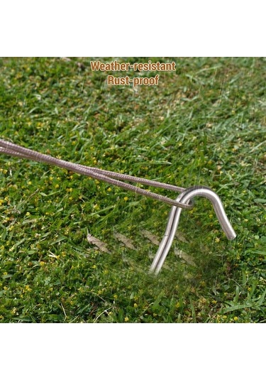 Tongxida Lixada 201 Paslanmaz Çelik Kazıklı Çadır Kancaları - 12 Adet, Kaymaz, Rüzgarlı, Çok Renkli Çok Renkli