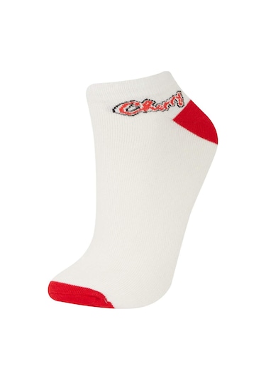 DeFacto Kadın 3'lü Pamuklu Patik Çorap E2145AXNSWT1